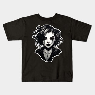 Goth Girl Cyberpunk Grunge Anime Kids T-Shirt